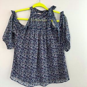 Skies are Blue Brandi Cold Shoulder Blouse SP